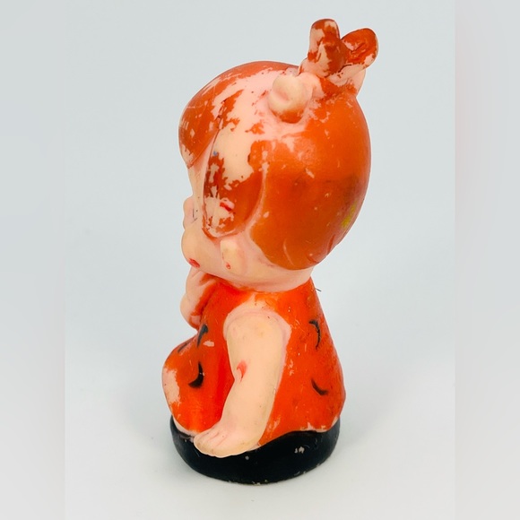 Vintage 1972 Pebbles Rubber Finger Puppet The Flintstones Knickerbocker - Picture 2 of 7